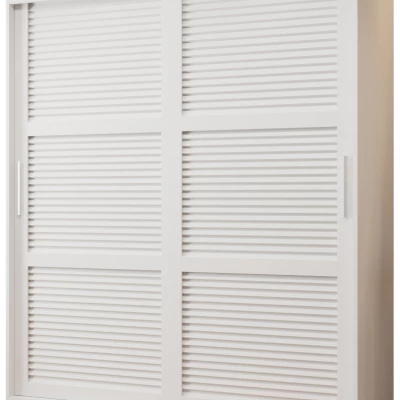 Šatní skříň MATILDA 1 - 150 cm, bílá / stříbrná