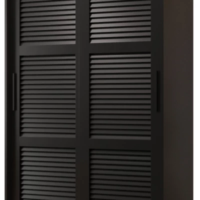 Šatní skříň MATILDA 1 - 100 cm, černá / černá
