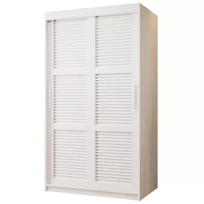 Šatní skříň MATILDA 1 - 100 cm, bílá / stříbrná