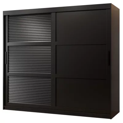 Šatní skříň MATILDA 3 - 200 cm, černá / černá