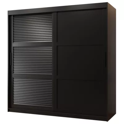 Šatní skříň MATILDA 3 - 180 cm, černá / černá