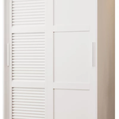 Šatní skříň MATILDA 3 - 100 cm, bílá / stříbrná