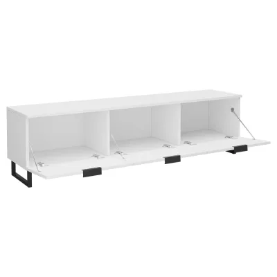 TV stolek na nožkách OVERTON - 150 cm, bílý