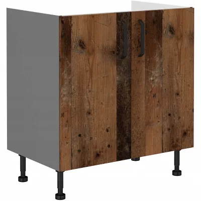 Dřezová skříňka PENKA - šířka 80 cm, old style / antracit