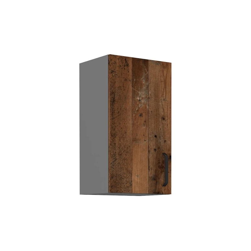 Horní kuchyňská skříňka PENKA - šířka 40 cm, old style / antracit