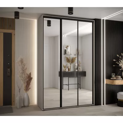 Šatní skříň INDIRA 2 - 150/45 cm, kašmír / černá