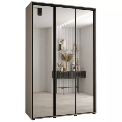 Šatní skříň INDIRA 2 - 150/45 cm, kašmír / černá