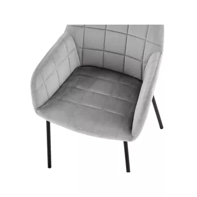 Set 2x čalouněná jídelní židle MILFORD - šedý