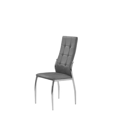 Set 4x čalouněná jídelní židle BLARNEY - šedá ekokůže