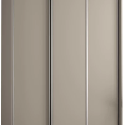 Šatní skříň INDIRA 1 - 180/45 cm, kašmír / stříbrná