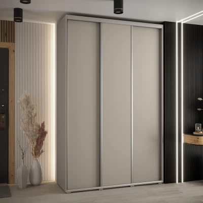 Šatní skříň INDIRA 1 - 170/45 cm, kašmír / stříbrná