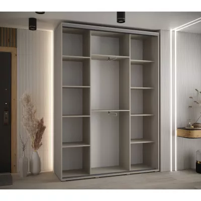 Šatní skříň INDIRA 1 - 170/45 cm, kašmír / stříbrná