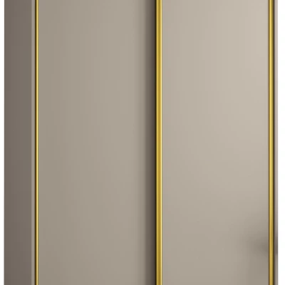 Šatní skříň INDIRA 1 - 140/45 cm, kašmír / zlatá