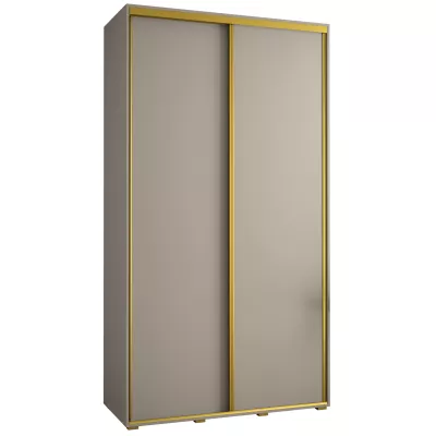 Šatní skříň INDIRA 1 - 140/45 cm, kašmír / zlatá