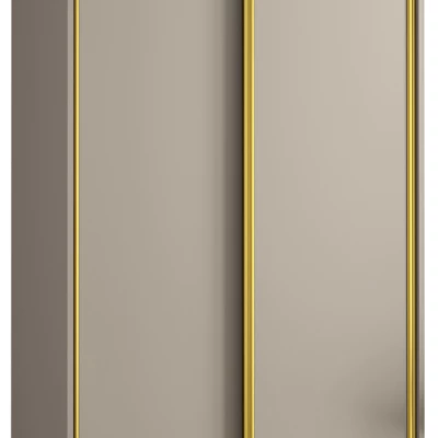 Šatní skříň INDIRA 1 - 120/45 cm, kašmír / zlatá