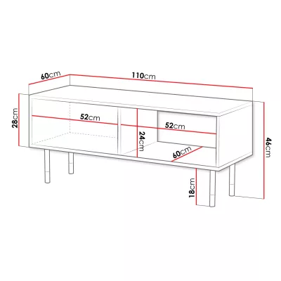 Konferenční stolek SACUL - černý / zlatý