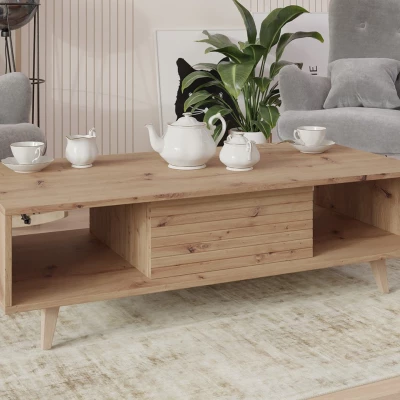 Konferenční stolek na nožkách PRESIDIO - dub artisan