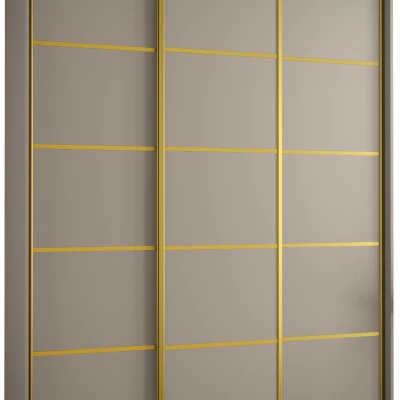 Šatní skříň INDIRA 4 - 200/45 cm, kašmír / zlatá
