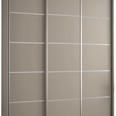 Šatní skříň INDIRA 4 - 200/45 cm, kašmír / stříbrná