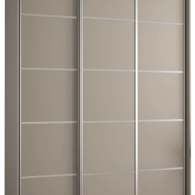 Šatní skříň INDIRA 4 - 180/45 cm, kašmír / stříbrná
