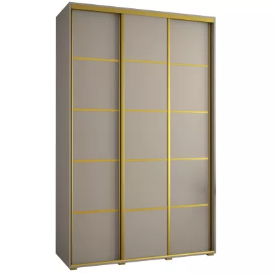 Šatní skříň INDIRA 4 - 150/45 cm, kašmír / zlatá