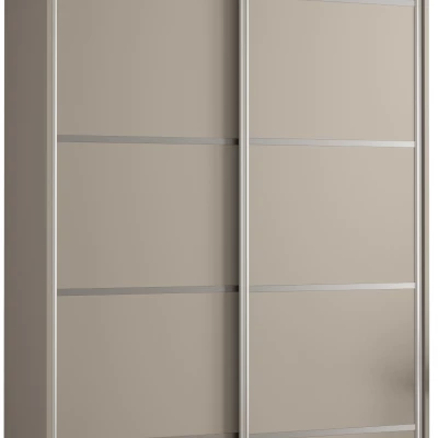 Šatní skříň INDIRA 4 - 130/45 cm, kašmír / stříbrná