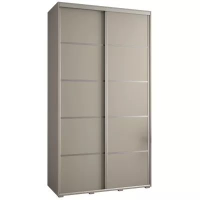Šatní skříň INDIRA 4 - 130/45 cm, kašmír / stříbrná