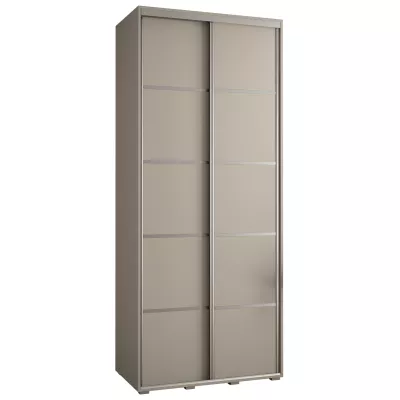 Šatní skříň INDIRA 4 - 120/45 cm, kašmír / stříbrná