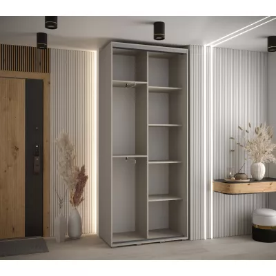 Šatní skříň INDIRA 4 - 120/45 cm, kašmír / stříbrná