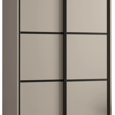 Šatní skříň INDIRA 4 - 120/45 cm, kašmír / černá
