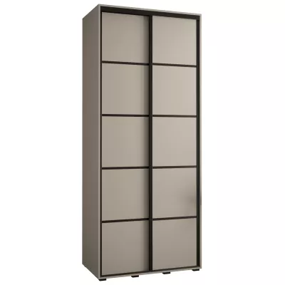 Šatní skříň INDIRA 4 - 120/45 cm, kašmír / černá