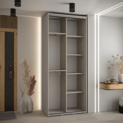 Šatní skříň INDIRA 4 - 110/45 cm, kašmír / zlatá