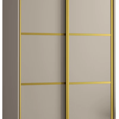 Šatní skříň INDIRA 4 - 110/45 cm, kašmír / zlatá