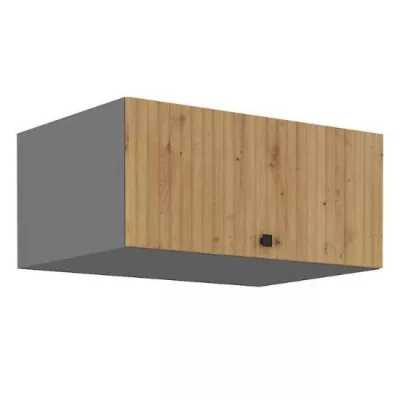 Hluboká digestořová skříňka NOMIN - šířka 80 cm, dub artisan / antracit