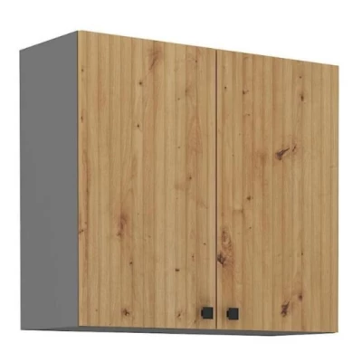 Horní kuchyňská skříňka NOMIN - šířka 80 cm, dub artisan / antracit