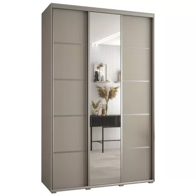 Šatní skříň INDIRA 5 - 150/45 cm, kašmír / stříbrná