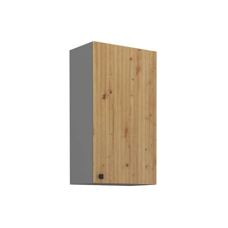 Vysoká horní skříňka NOMIN - šířka 50 cm, dub artisan / antracit