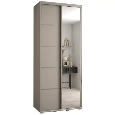Šatní skříň INDIRA 5 - 120/45 cm, kašmír / stříbrná