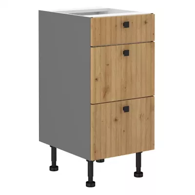 Kuchyňská skříňka se šuplíky NOMIN - šířka 40 cm, dub artisan / antracit