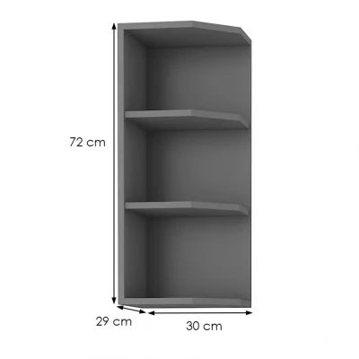 Horní rohová skříňka NOMIN - šířka 30 cm, antracit