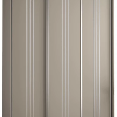 Šatní skříň INDIRA 6 - 180/45 cm, kašmír / stříbrná