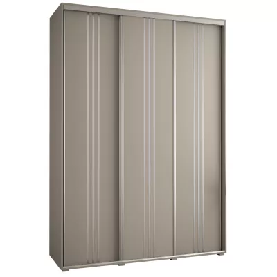 Šatní skříň INDIRA 6 - 170/45 cm, kašmír / stříbrná
