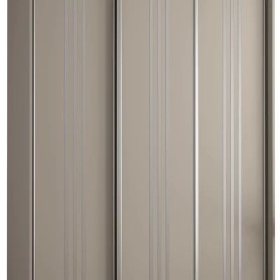 Šatní skříň INDIRA 6 - 160/45 cm, kašmír / stříbrná