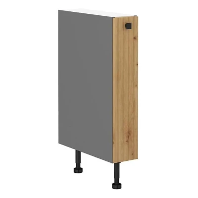 Výsuvná skříňka NOMIN - šířka 15 cm, dub artisan / antracit