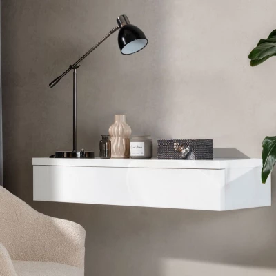 Toaletka SANCO - bílá / lesklá bílá