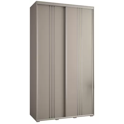 Šatní skříň INDIRA 6 - 130/45 cm, kašmír / stříbrná