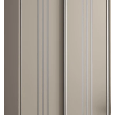 Šatní skříň INDIRA 6 - 110/45 cm, kašmír / stříbrná