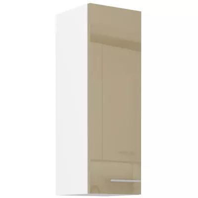 Vysoká horní skříňka LAJLA - šířka 30 cm, cappucino / bílá