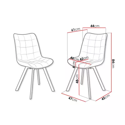 Set 2x čalouněná kuchyňská židle RAMELTON - béžový