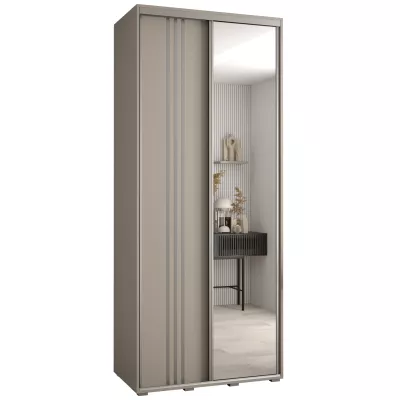 Šatní skříň INDIRA 7 - 110/45 cm, kašmír / stříbrná